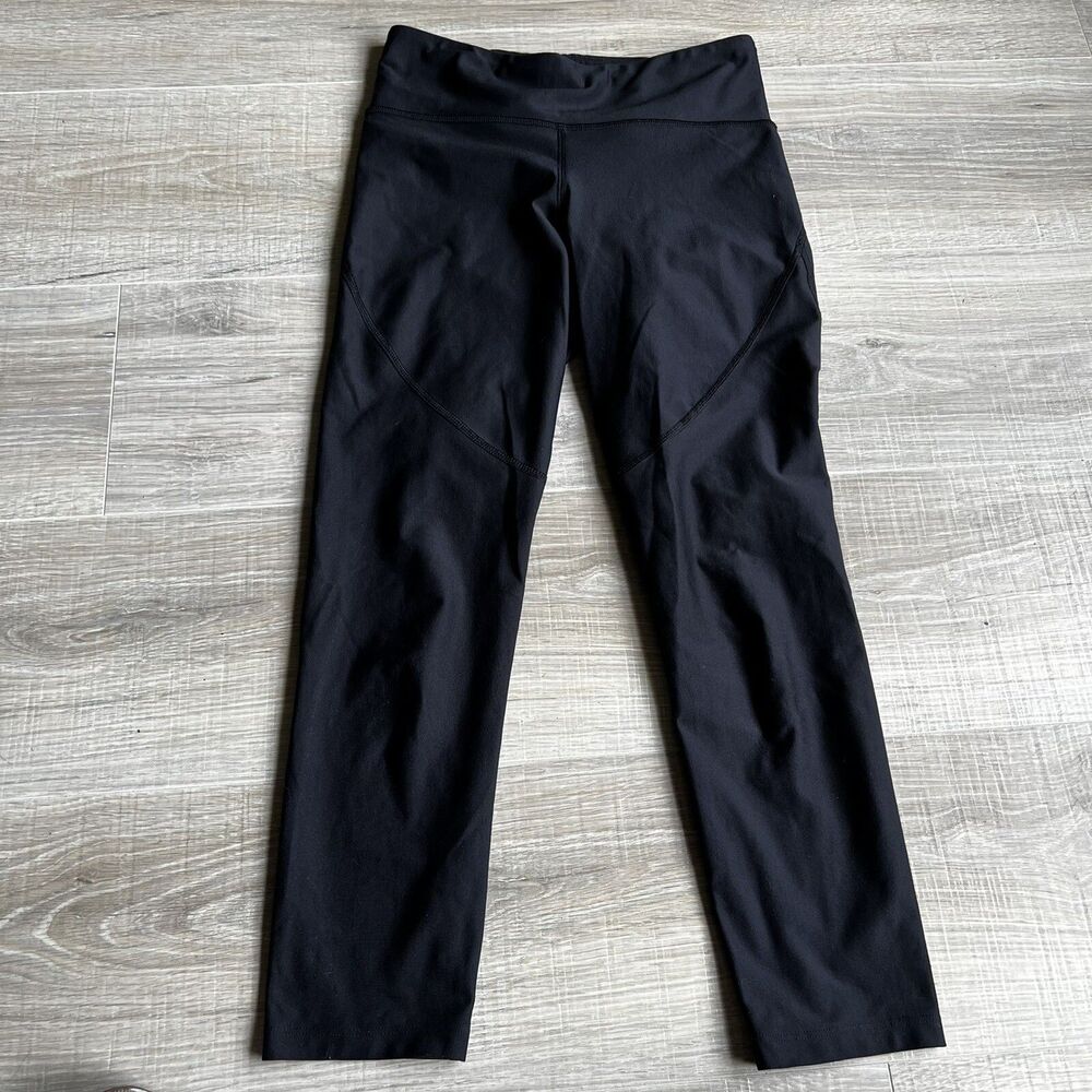 Under Armour Heatgear Athletic Fitted Leggings Sz S Black Athletic Back Pocket